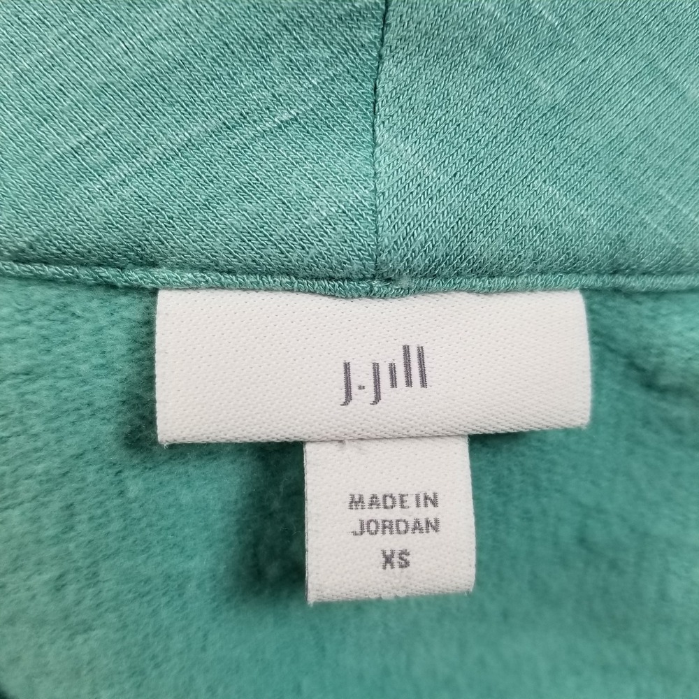 J.Jill Sweater Women's XS Extra Small Green Long Sleeve Stretch Knit V Neck Top - Picture 6 of 14